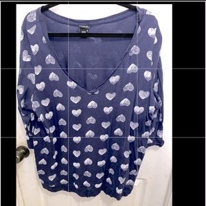Torrid Blue Heart Top